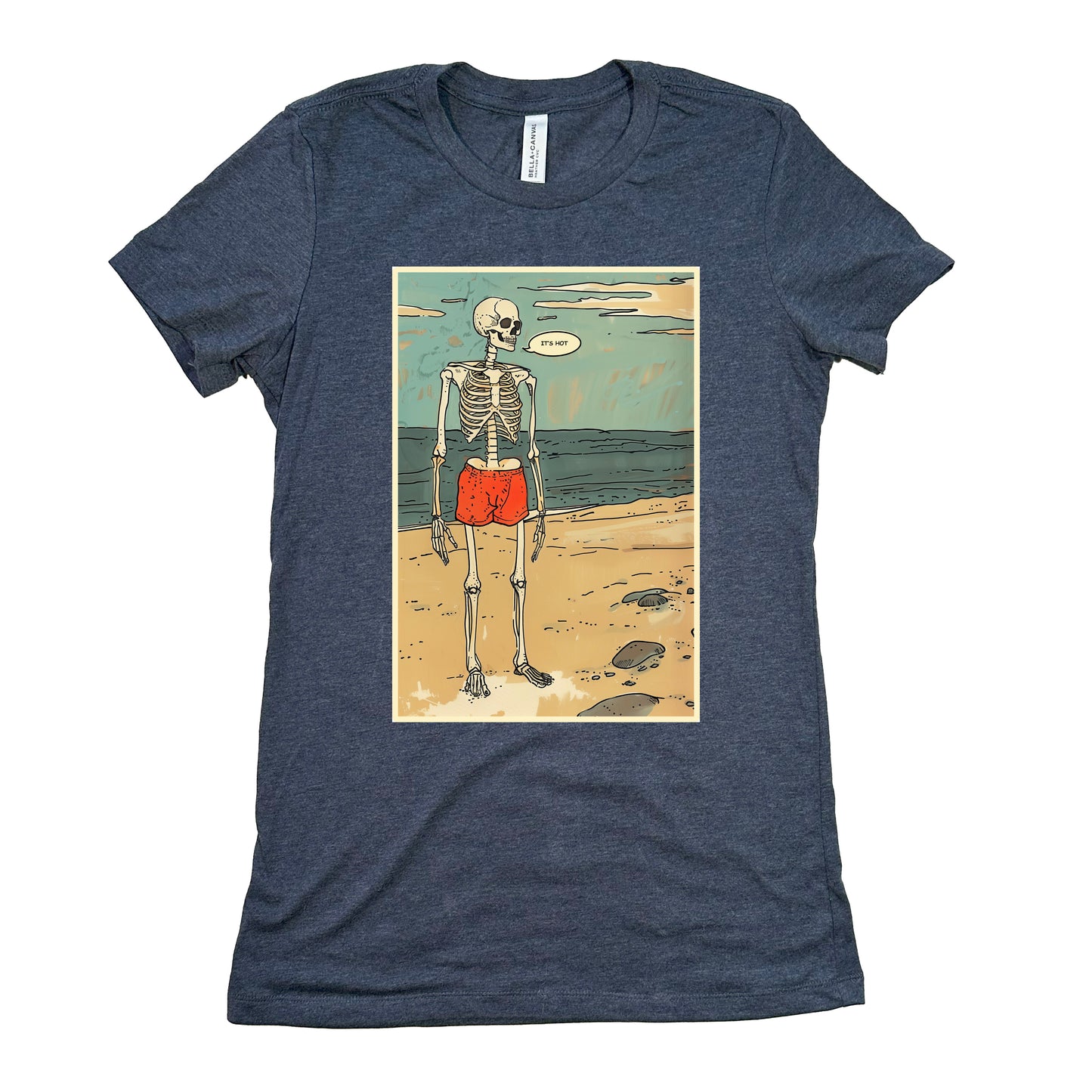 'Beach Skeleton' Womens T Shirt