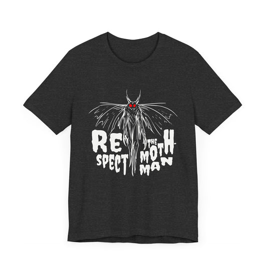 Funny Dark Heather Gray Respect The Mothman Mens T Shirt Nerdy Cryptid Tee