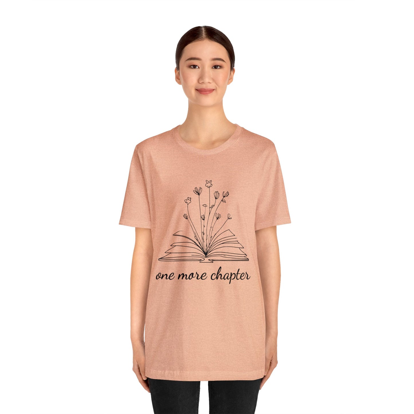 One More Chapter Shirt Librarian T-Shirt for Teachers and Professors Bookish Top for Her Flowers and Books Lover Cute Graphic Tee