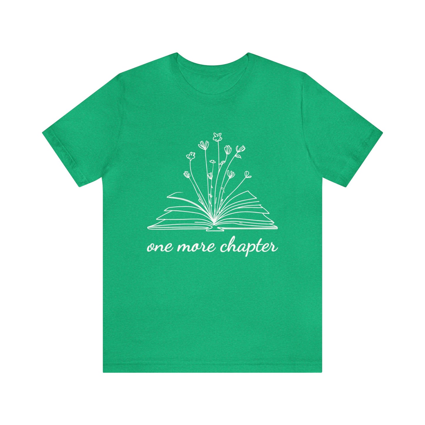 One More Chapter Shirt Librarian T-Shirt for Teachers and Professors Bookish Top for Her Flowers and Books Lover Cute Graphic Tee