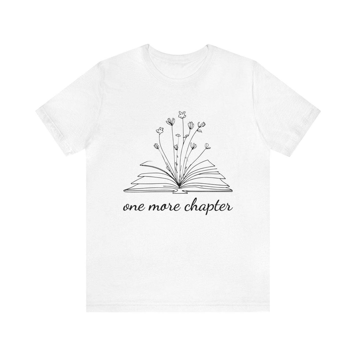 One More Chapter Shirt Librarian T-Shirt for Teachers and Professors Bookish Top for Her Flowers and Books Lover Cute Graphic Tee