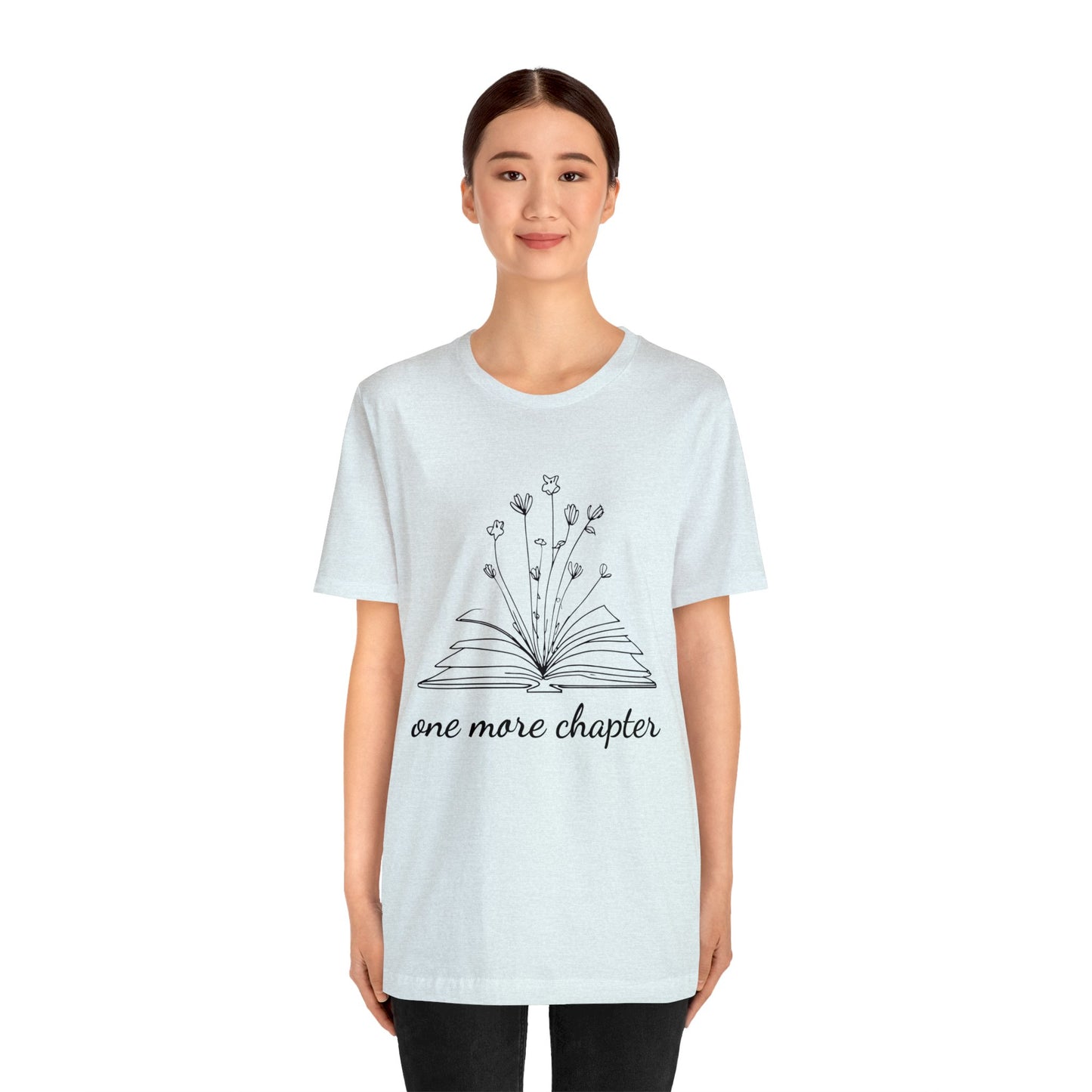 One More Chapter Shirt Librarian T-Shirt for Teachers and Professors Bookish Top for Her Flowers and Books Lover Cute Graphic Tee