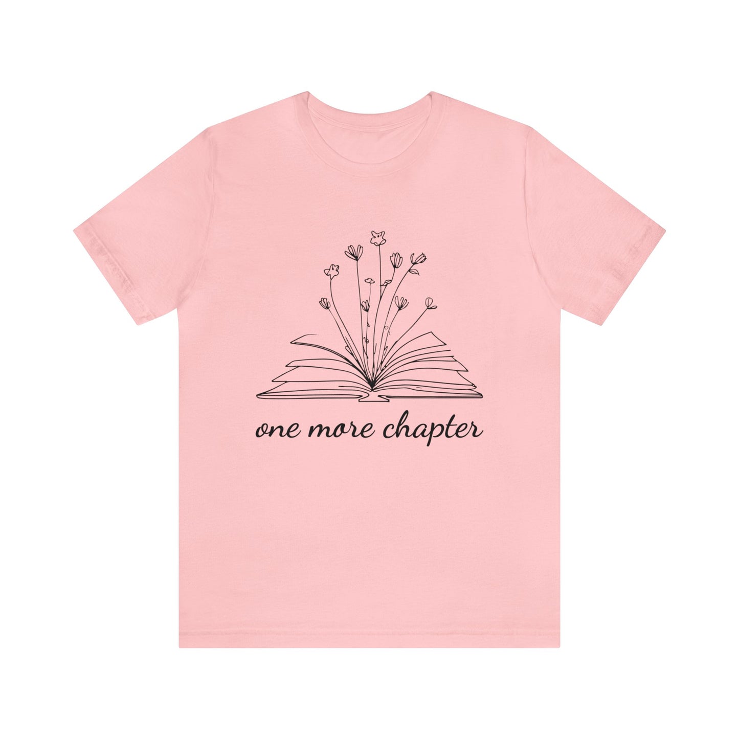 One More Chapter Shirt Librarian T-Shirt for Teachers and Professors Bookish Top for Her Flowers and Books Lover Cute Graphic Tee