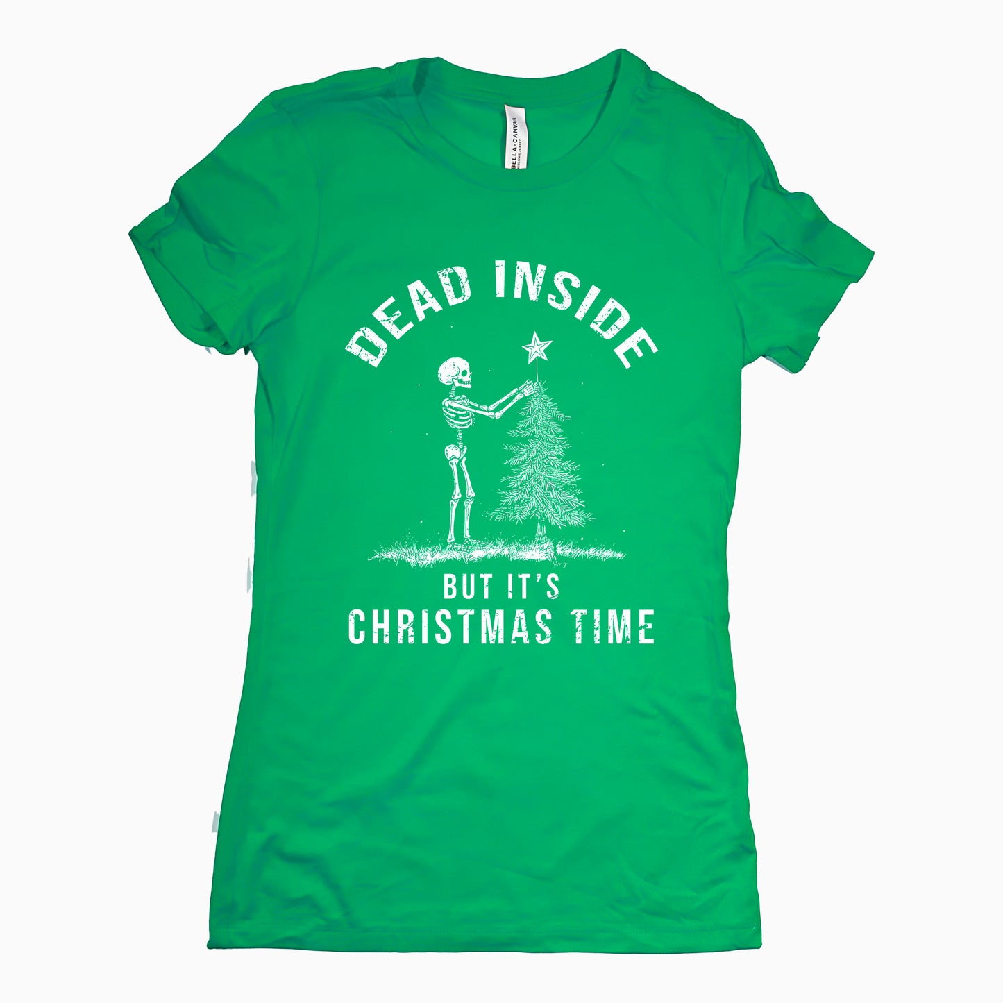 Funny Kelly Dead Inside But Its Christmas Time Womens Tee Spooky Christmas Tee