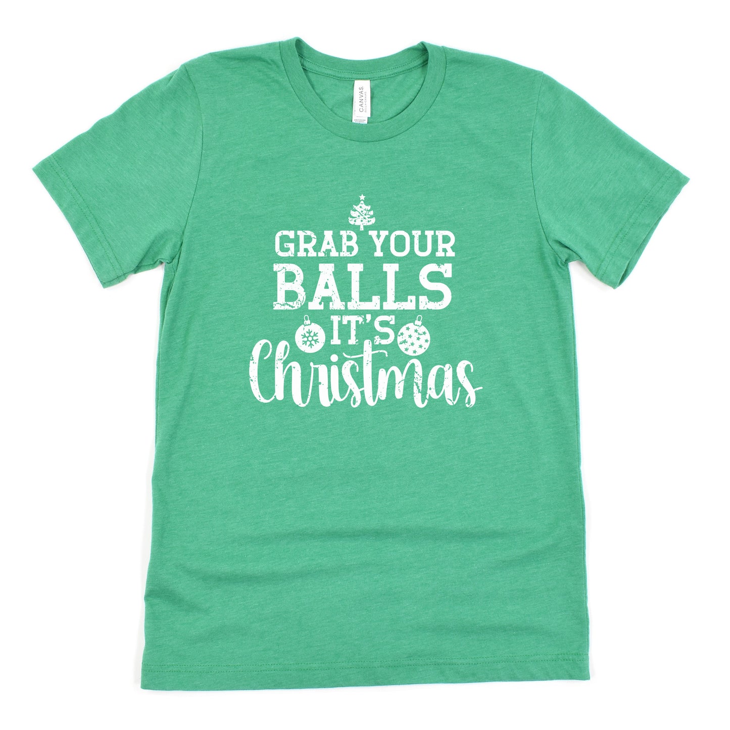 Funny Heather Red Grab Your Balls Its Christmas Shirt Dirty Christmas Tee