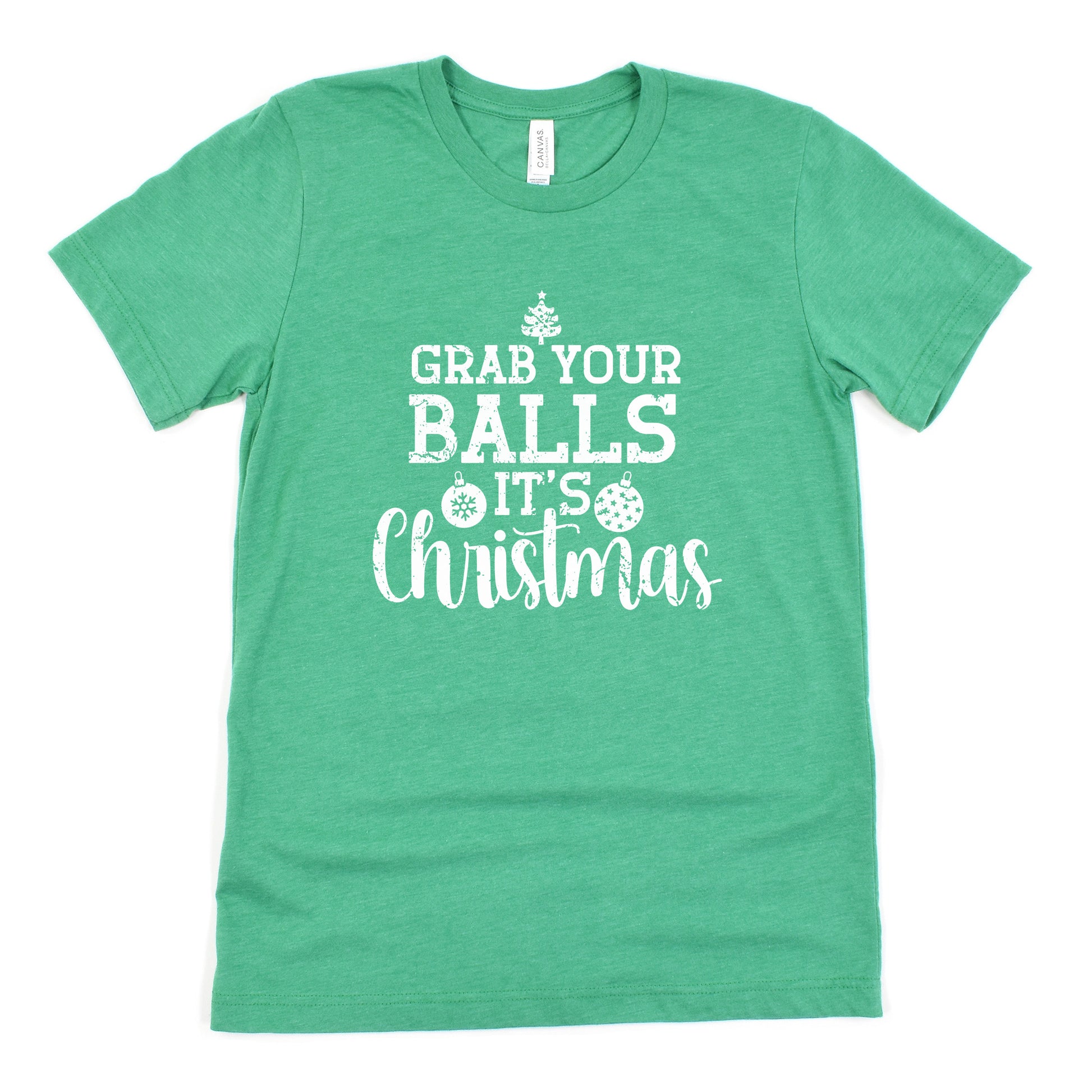 Funny Heather Red Grab Your Balls Its Christmas Shirt Dirty Christmas Tee